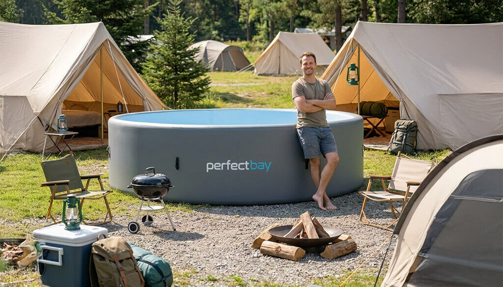 basen drop-stitch na camping