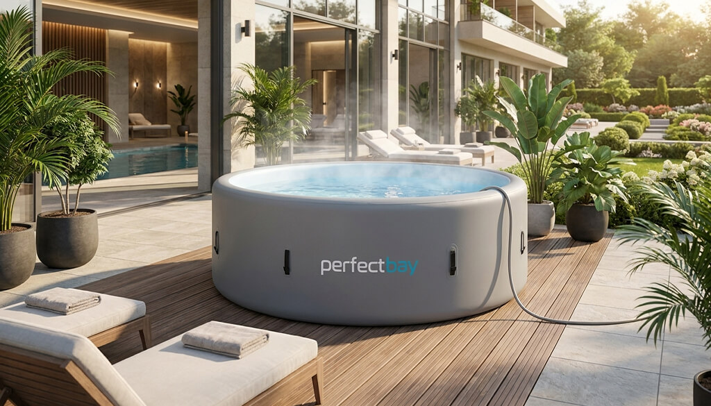 strefa spa z basenem drop-stitch