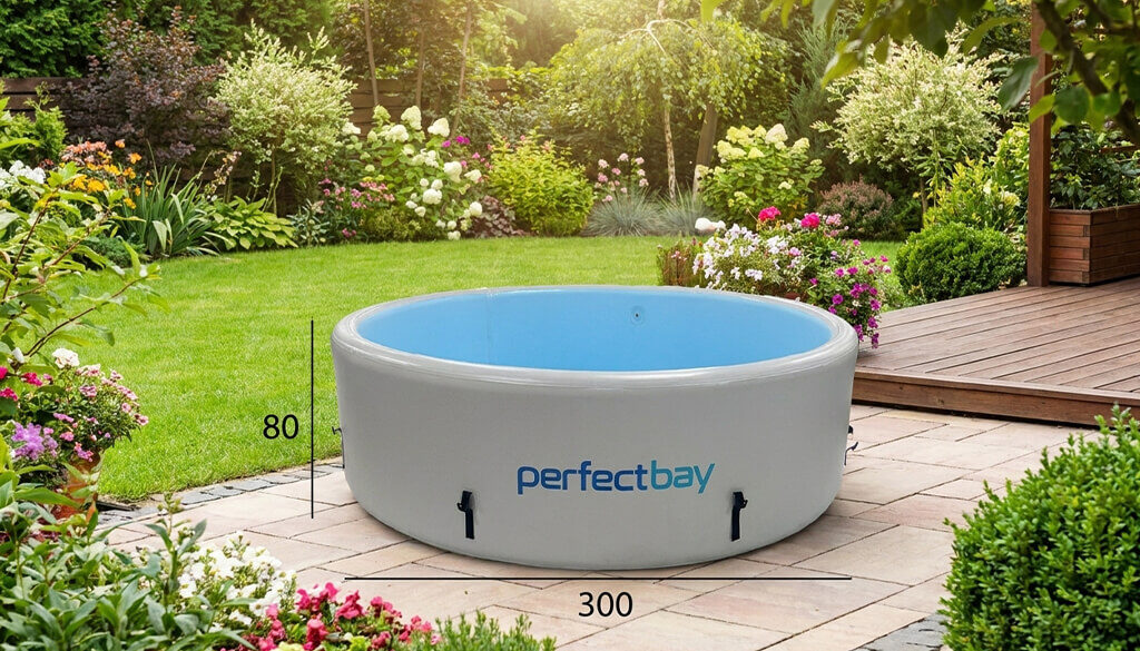 basen 80x300 w ogrodzie