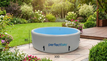 basen 80x300 w ogrodzie