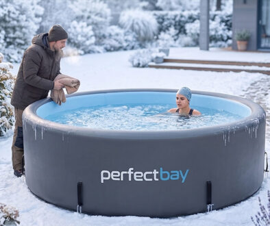 Basen drop stitch do cold plunge