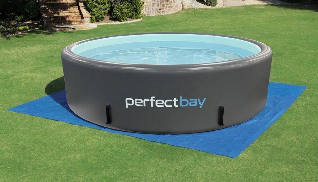 basen drop stitch na macie ochronnej