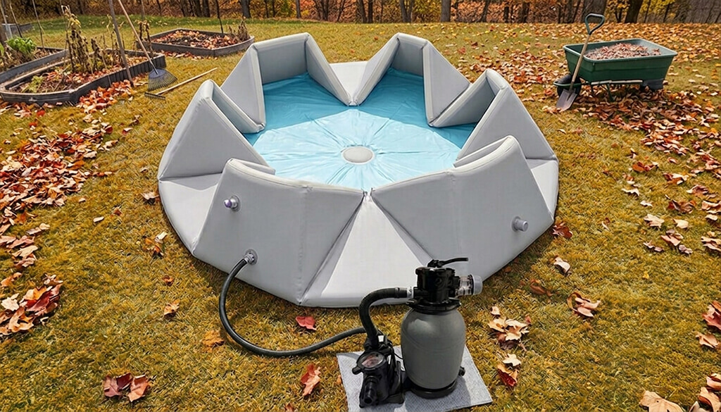 demontaż basenu drop-stitch na zimę