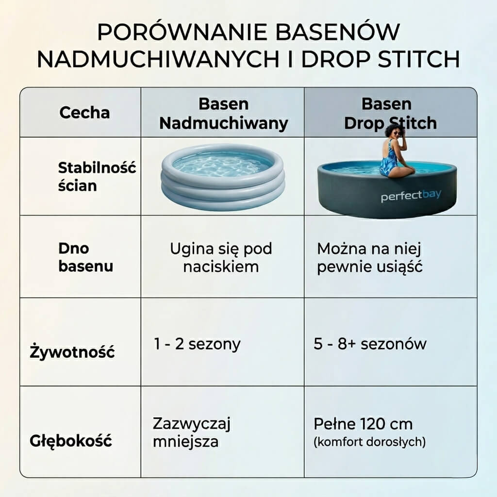 porównanie basenów dmuchanych i drop-stitch