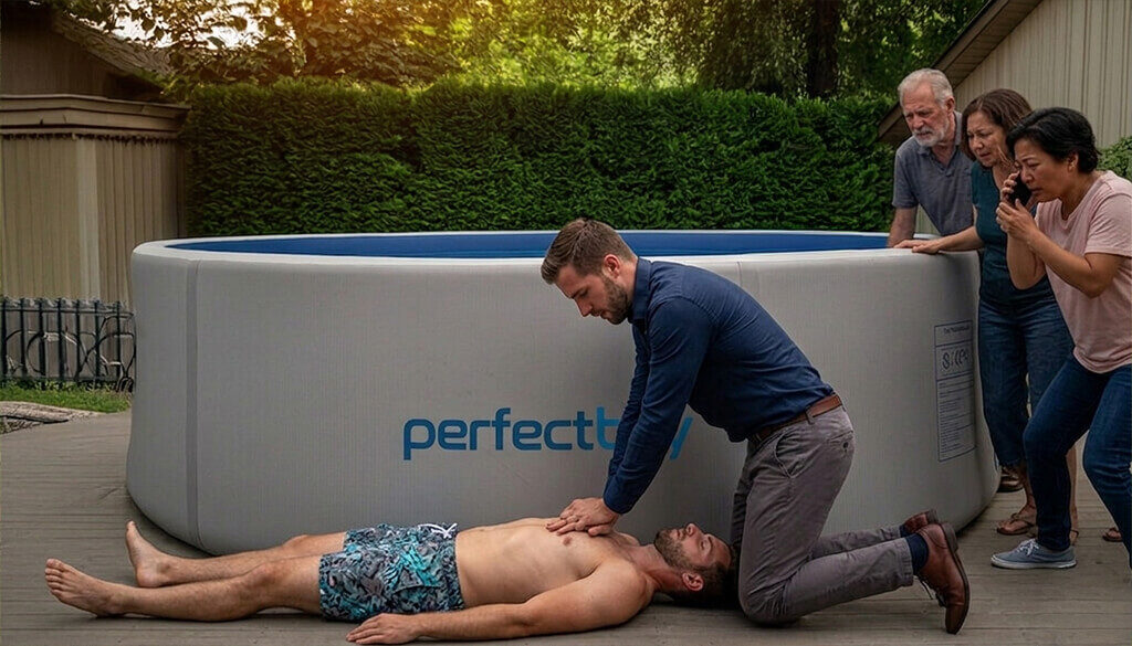 wypadek przy basenie