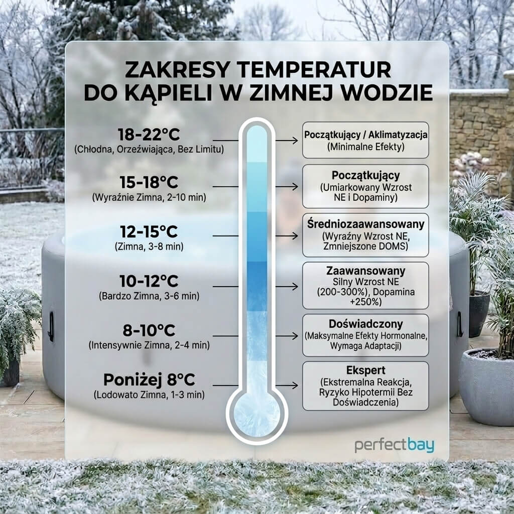 zakresy temperatur do kąpieli w zimnej wodzie